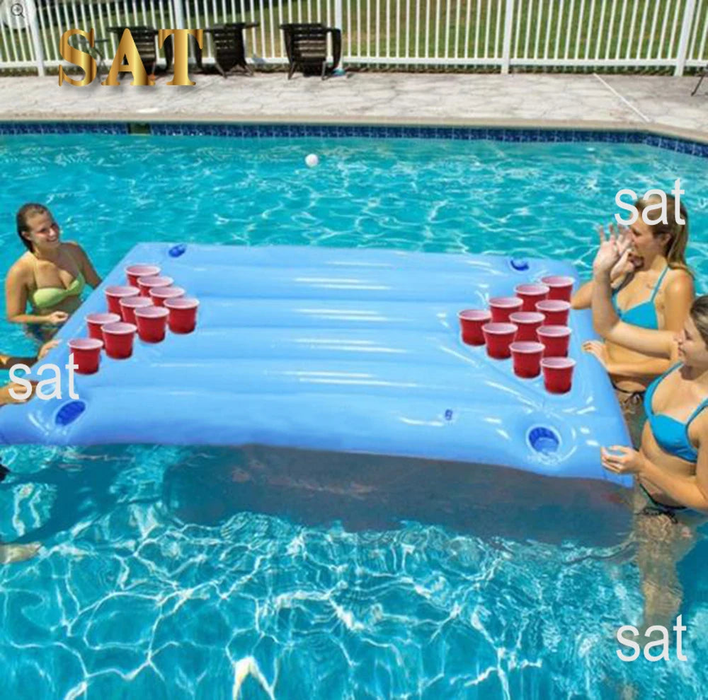 Custom PVC Pool Party Inflatable Beer Pong Float Table