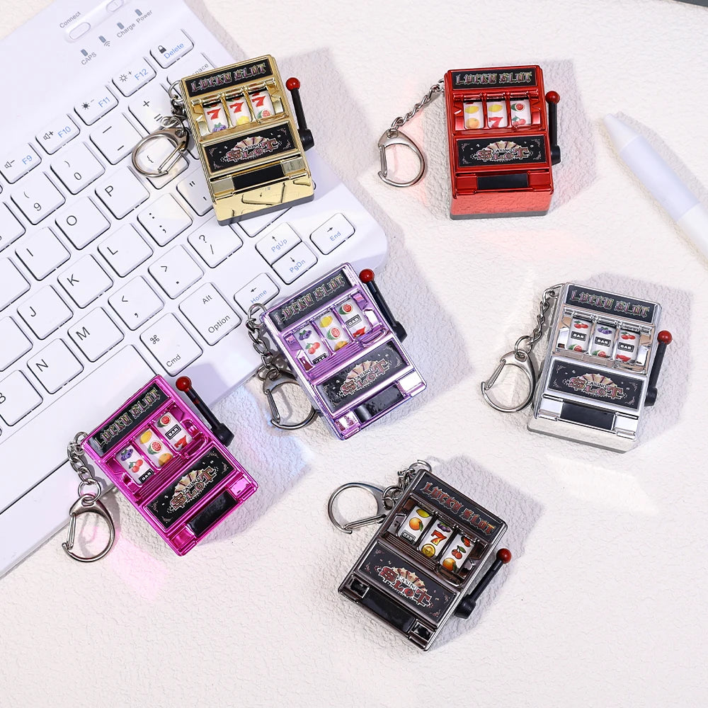 New Mini Fruit Machine Keychain Game