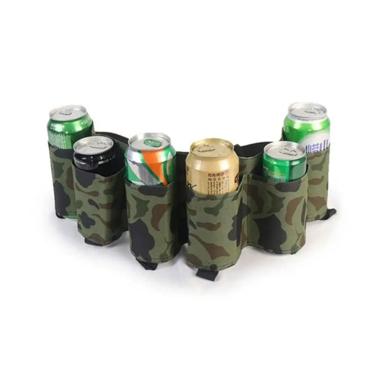 6 Pockets Beer Storage Waist Bag 6 Cans Camouflage Beverage Storage Fannypack