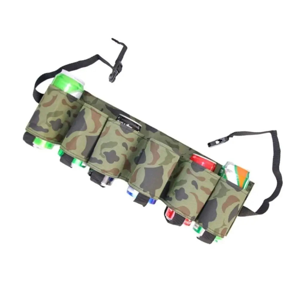 6 Pockets Beer Storage Waist Bag 6 Cans Camouflage Beverage Storage Fannypack