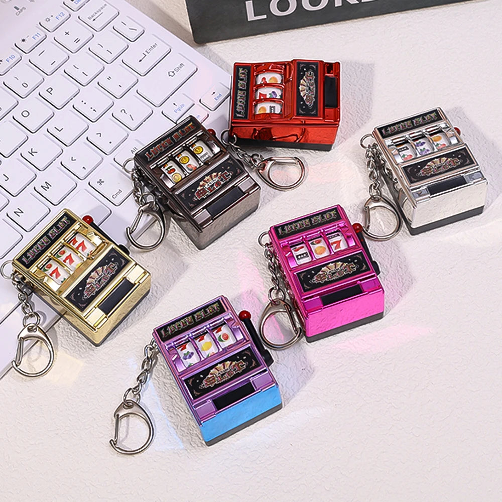 New Mini Fruit Machine Keychain Game