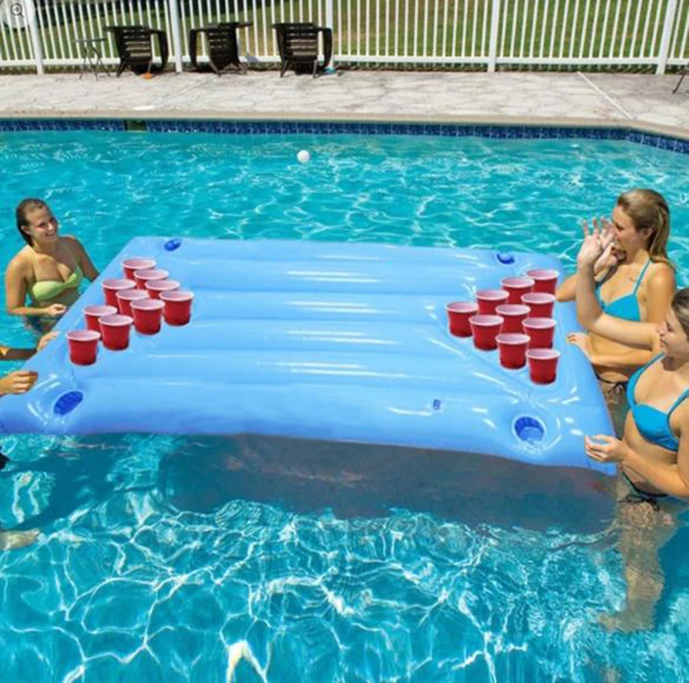 Custom PVC Pool Party Inflatable Beer Pong Float Table