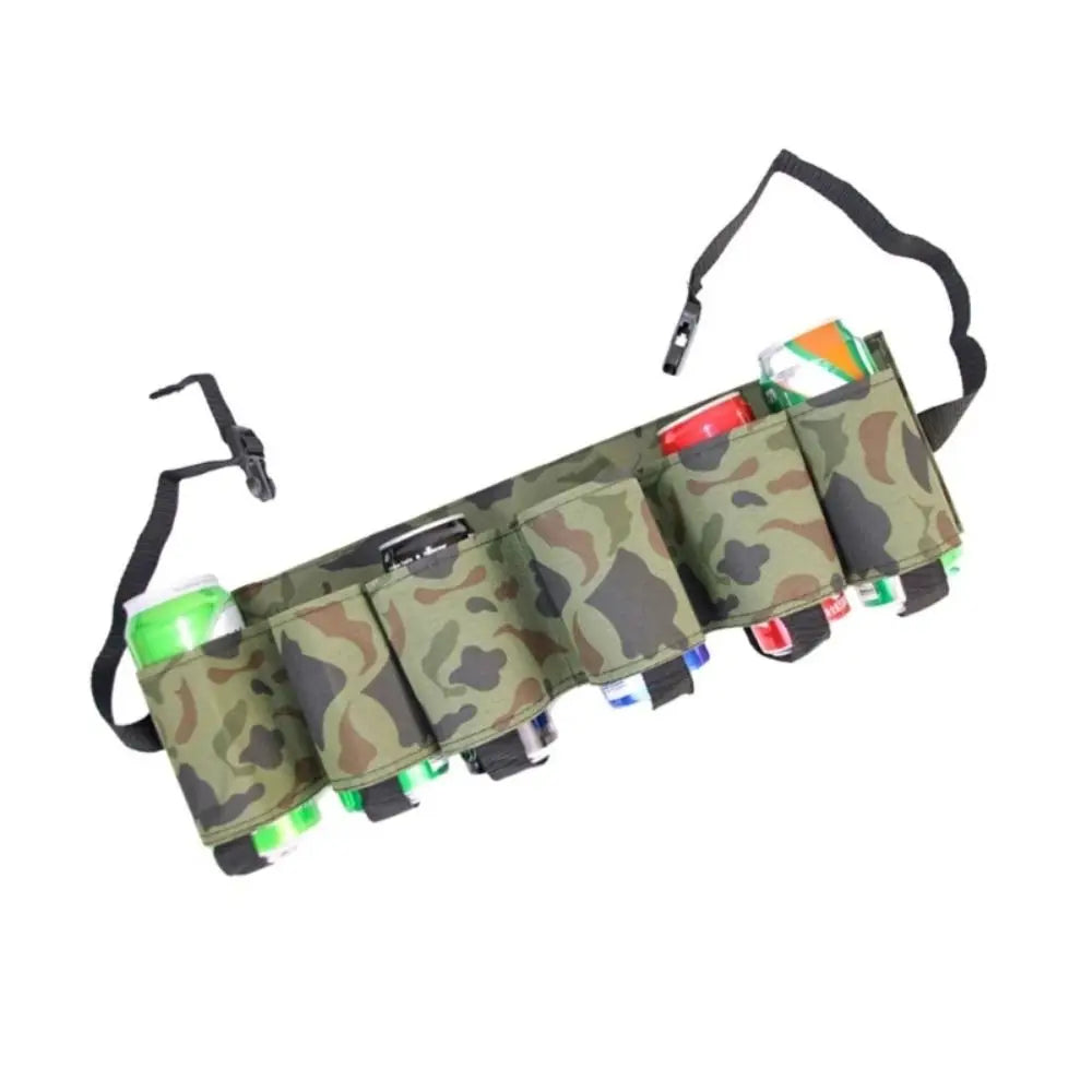 6 Pockets Beer Storage Waist Bag 6 Cans Camouflage Beverage Storage Fannypack