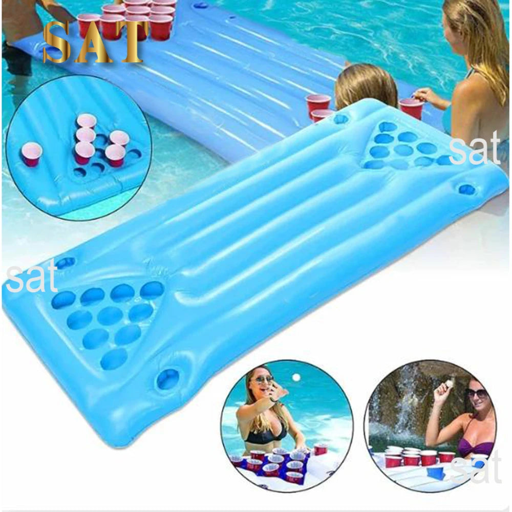 Custom PVC Pool Party Inflatable Beer Pong Float Table