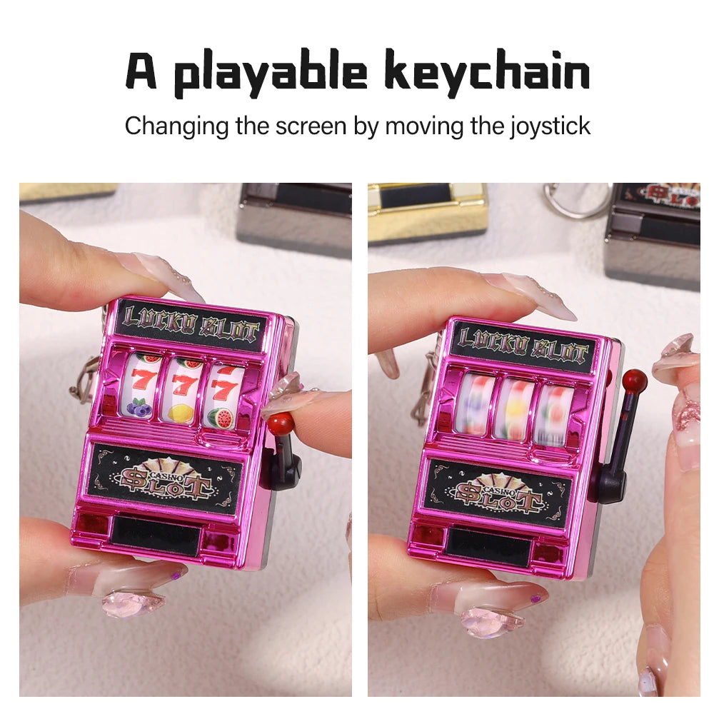 New Mini Fruit Machine Keychain Game