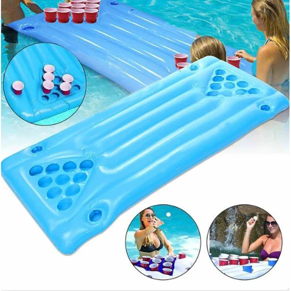 Custom PVC Pool Party Inflatable Beer Pong Float Table